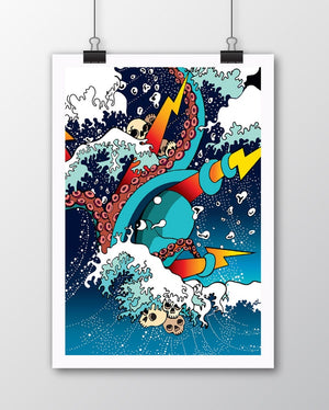 Signed Limited Edition 'Kraken' Print.