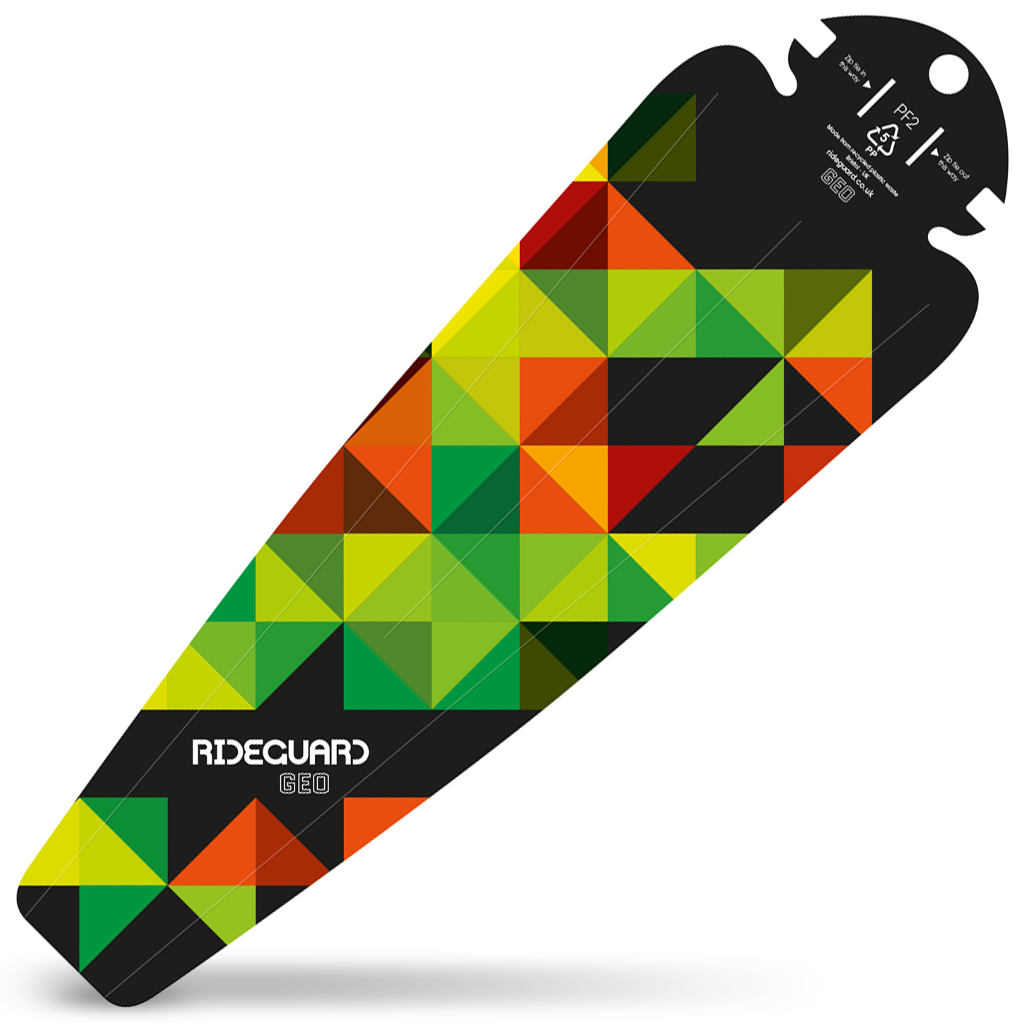 PF2 Geo Green Clip On Mudguard Ass Saver