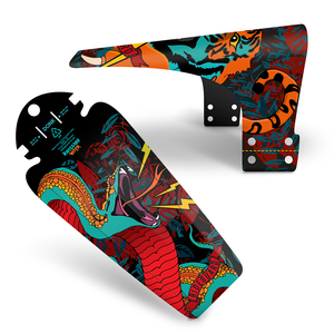 RideGuard Dink Donk Tiger Viper Set Kids Mudguard Fender Clip On