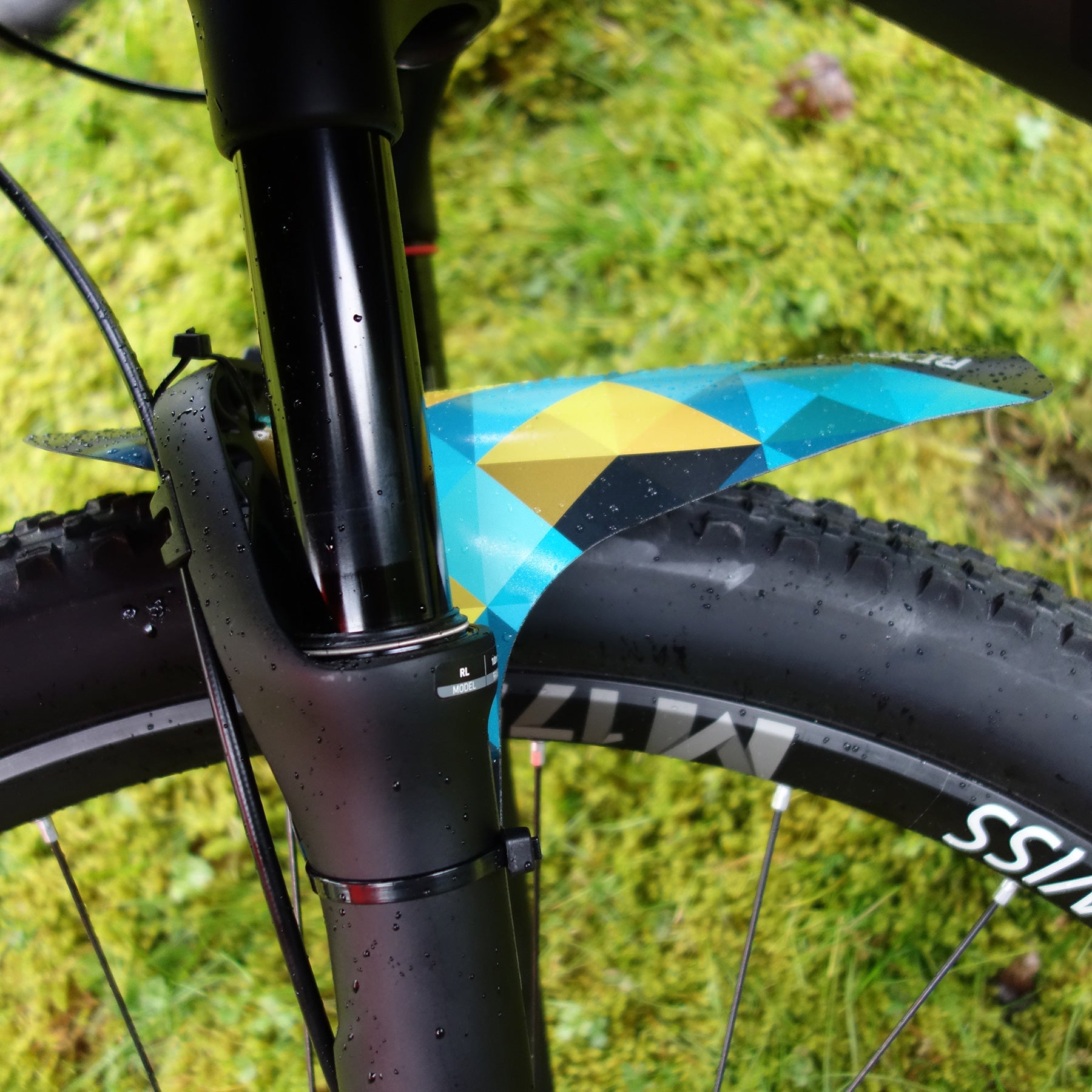PF1 Geo Blue Front MTB Mudguard Fender RideGuard